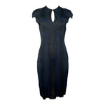 McQueen Resort 2010 Dark Indigo & Black Knit Sheath Dress