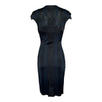 McQueen Resort 2010 Dark Indigo & Black Knit Sheath Dress, back