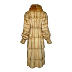 Yves Saint Laurent by Tom Ford F/W 2003 Petit Gris and Fox Fur Coat, back