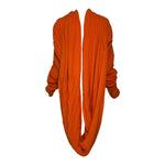 Yohji Yamamoto F/W 2002 Oversized Wraparound Orange Scarf With Sleeves, back