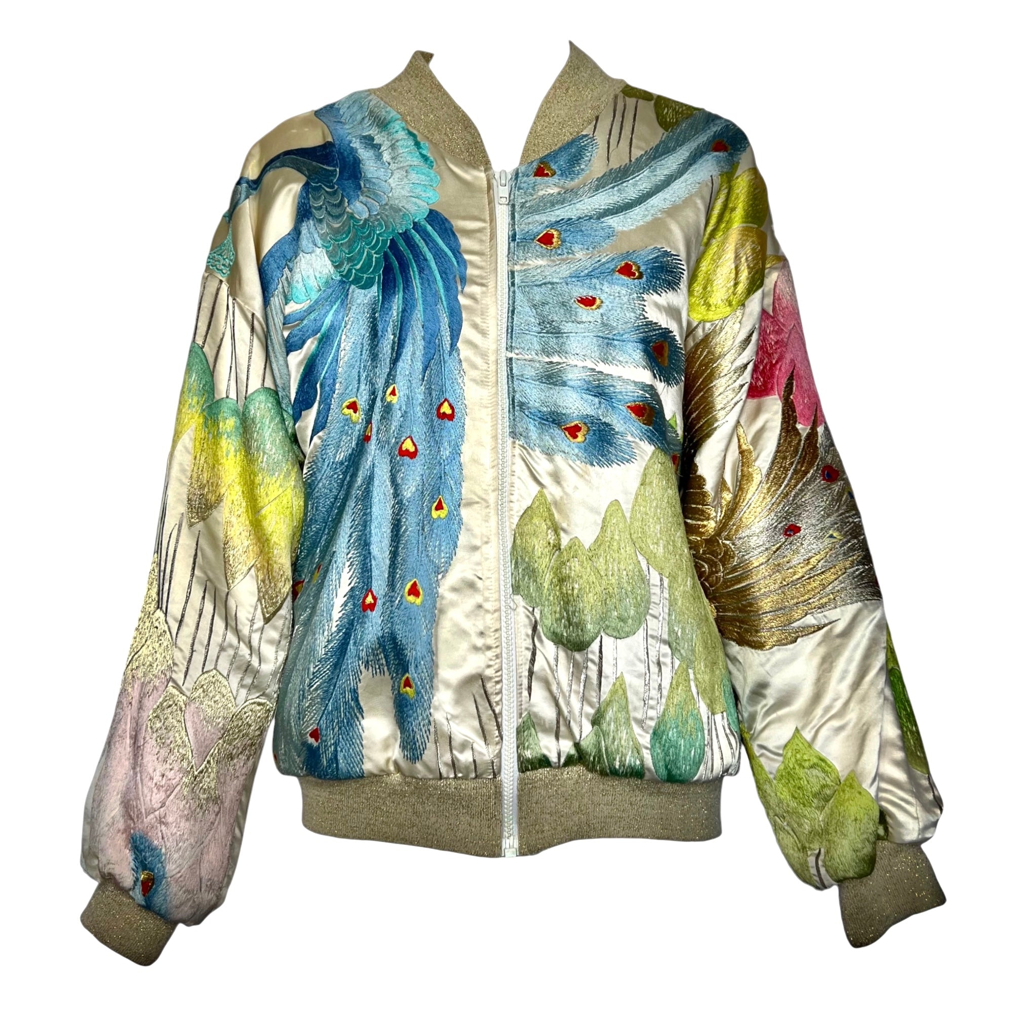 Timmy Woods 1980s Embroidered Bomber Jacket