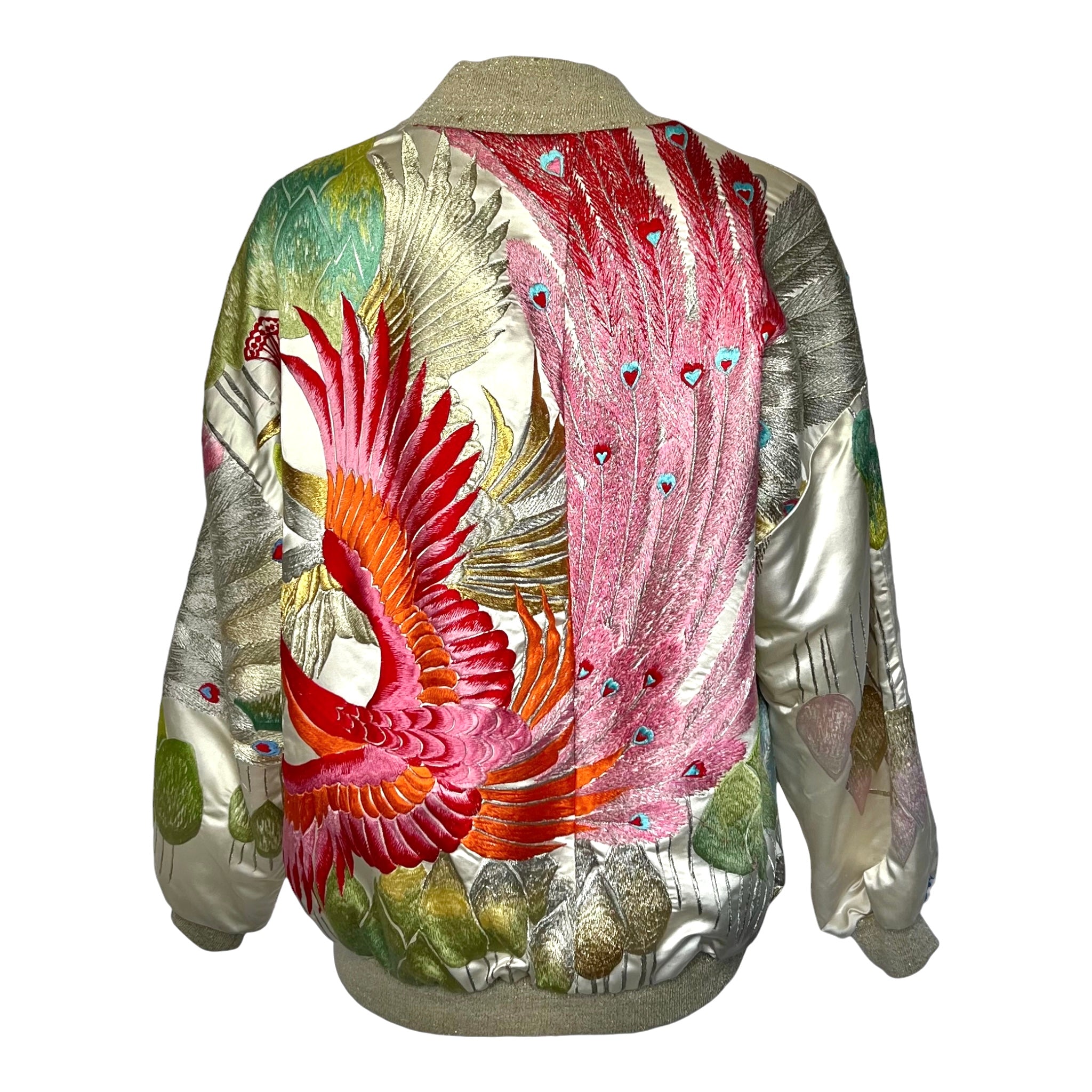Timmy Woods 1980s Embroidered Bomber Jacket, back