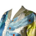 Timmy Woods 1980s Embroidered Bomber Jacket, neck