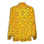 Yves Saint Laurent S/S 1979 Stars and Moon Yellow Silk Blouse, back
