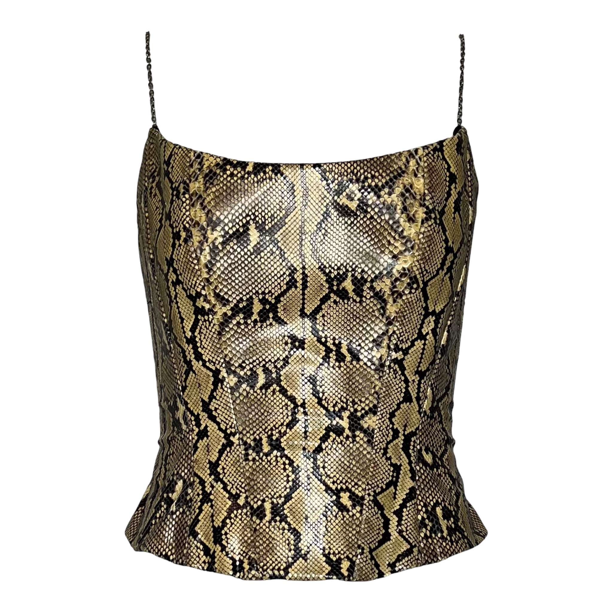 Peter Soronen F/W 2007 Snakeskin Corset with Chain Straps