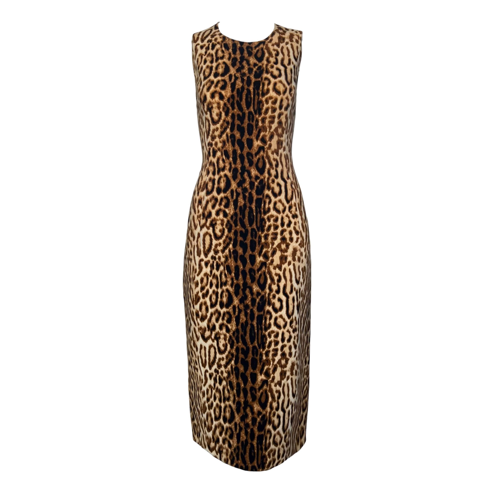 Celine by Michael Kors F/W 2004 Leopard Print Sheath Dress
