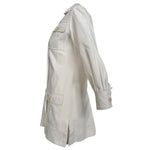 Yves Saint Laurent  1968 Saharienne Ivory Safari Mini Dress, Original and Rare, side 2