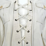 Yves Saint Laurent  1968 Saharienne Ivory Safari Mini Dress, Original and Rare, bust area