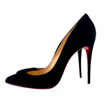 Christian Louboutin "So Kate" 120 Black Veau Velour Pumps, 41