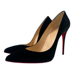 Christian Louboutin "So Kate" 120 Black Veau Velour Pumps, 41, SLIGHT SIDE