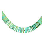 Native American Graduated Turquoise Disc Necklace, center detail
