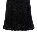 Chanel A/W 2007  Black Metallic Lurex Bouclé Tweed Mini Dress, hem