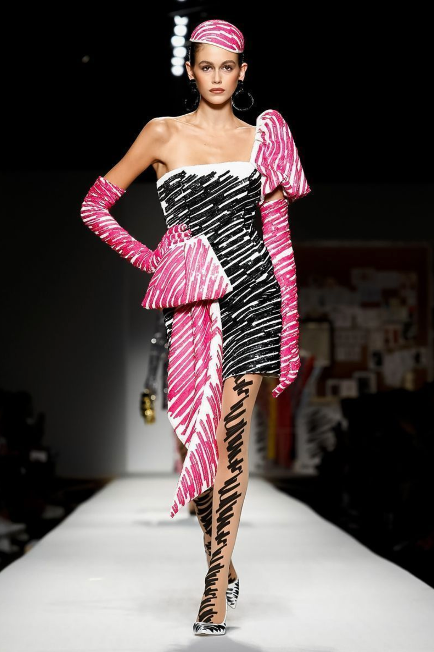 Moschino Couture by Jeremy Scott SS19 Marker Dress, runway