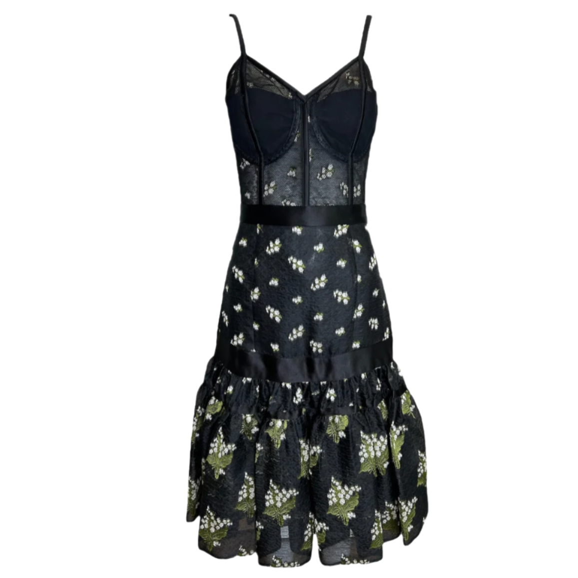Alexander McQueen 2016 Resort Floral Reverse-Print Bustier Dress THE WAY WE WORE Alexander McQueen 2016 Resort Floral Reverse-Print Bustier Dress THE WAY WE WORE