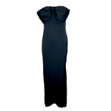 Chloe by Karl Lagerfeld 90 年代黑色露肩礼服，配大蝴蝶结