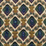 Elise Tu 1960's Beaded Peacock Tapestry Large Top Handle Handbag, detail