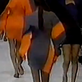 Issey Miyake 1991春夏灰橙褶皱弧形袖束腰连衣裙