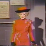 Bette Davis wearing Patrick Kelly on David Letterman
