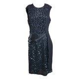 Dries Van Noten Early 2000s Black Silk Beaded Cocktail Dress