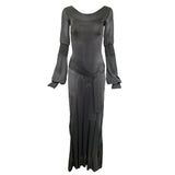 Alexander McQueen 2004 F/W "Pantheon Ad Lucem" Runway Knit Grey Gown with Sash