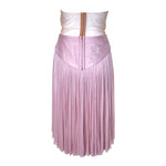 Maria Lucia Lohan 2020s Dusty Rose Pink Silk Jersey Strapless Mini Dress, back