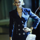Gianni Versace Couture S/S 1995 黑色双排扣美杜莎夹克