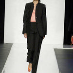 Chado Ralph Rucci S/S 2001 Charcoal Black Cashmere Pant Suit, runway