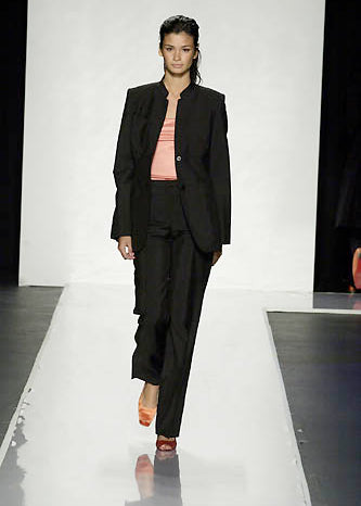 Chado Ralph Rucci S/S 2001 Charcoal Black Cashmere Pant Suit, runway