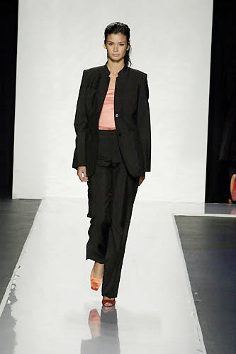 Chado Ralph Rucci S/S 2001 Charcoal Black Cashmere Pant Suit, runway