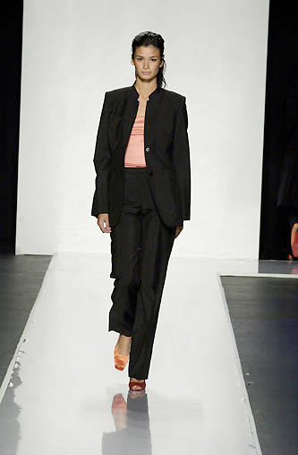 Chado Ralph Rucci S/S 2001 Charcoal Black Cashmere Pant Suit, runway