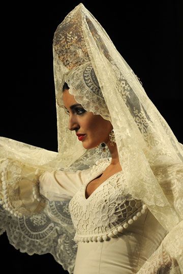 Spanish Oversized Peinata Faux Tortoise Shell, Carved- reference Bride Wearing Peineta & Mantilla 