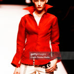 Gianfranco Ferre Spring 2001 Ready To Wear Collection Runway Show
Model Kirsten Owen. (Photo by Mauricio Miranda/Penske Media via Getty Images)