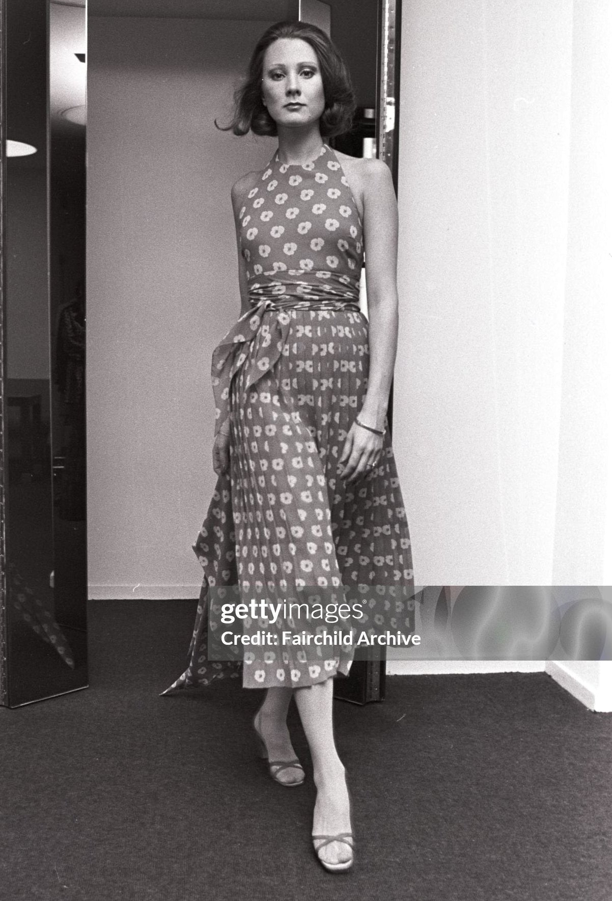 Bill Blass Spring 1973 RTW, New York
A model wearing a halter dress in the Bill Blass Resort 1973 show in New York (Photo by Fairchild Archive/Penske Media via Getty Images)