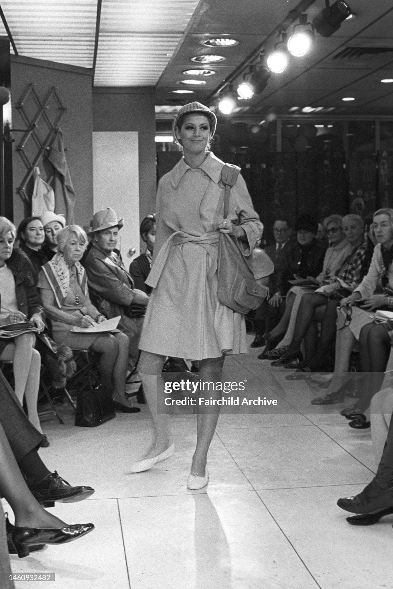 Philip Sills RTW Spring 1968 show
A model walking in Bonnie Cashin's spring 1968 Ready-To-Wear runway show for Philip Sills on November 14, 1968..Article title: 'Cashin on Fashion (Photo by Fairchild Archive/Penske Media via Getty Images)