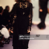 Chloé A/W 1993 Black Velvet & Crochet Neo-Victorian 2 Piece Dress, runway