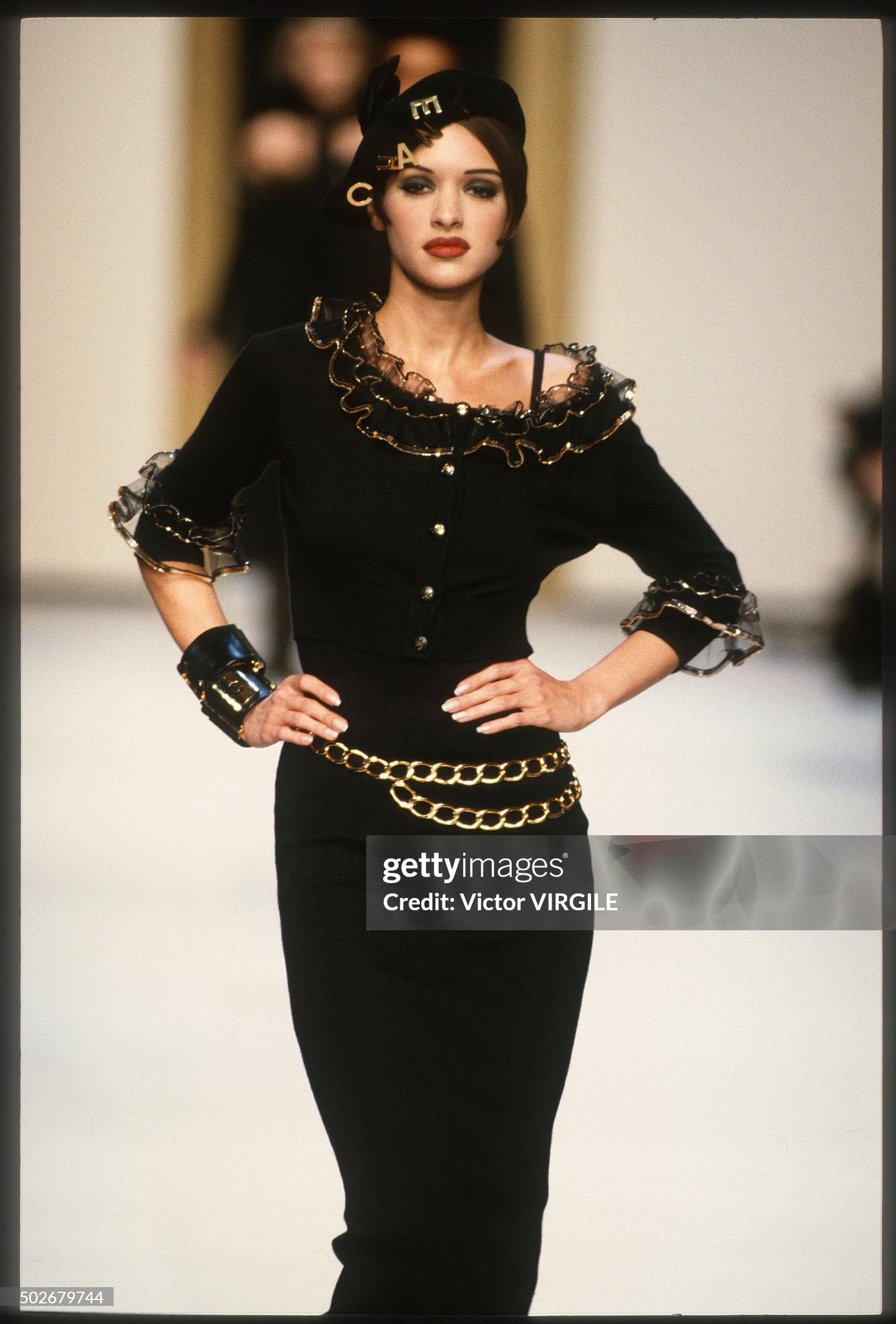 
Chanel - Runway - Ready To Wear Fall/Winter 1992-1993
PARIS, FRANCE - MARCH: A model walks the runway during the Chanel Ready to Wear show as part of Paris Fashion Week Fall/Winter 1992-1993 in March, 1992 in Paris, France. (Photo by Victor VIRGILE/Gamma-Rapho via Getty Images)