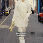 Vivienne Westwood, pictured outside her London office, 12th June 1992. (Photo by Arnold Slater/Mirrorpix/Getty Images)