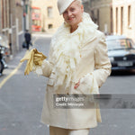 Vivienne Westwood, pictured outside her London office, 12th June 1992. (Photo by Arnold Slater/Mirrorpix/Getty Images)