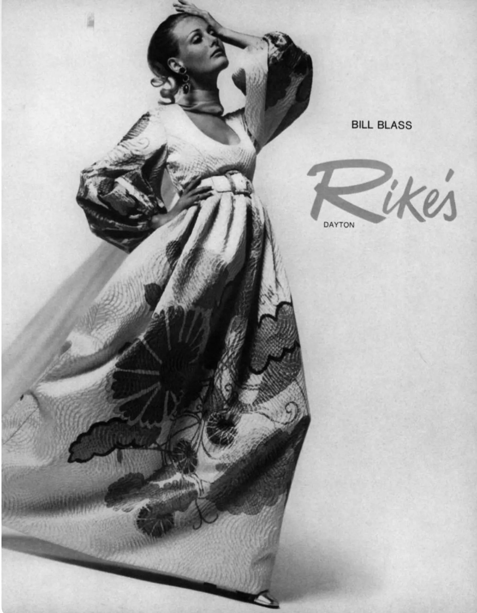Bill Blass Ad for Rike's department store. 

Vogue, September 1969, pg 73. 

Model: Pam Suthern.