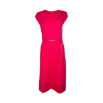 Bonnie Cashin for Sills 1960's Hot Pink Belted Dress and Tweed Cape Ensemble, dress