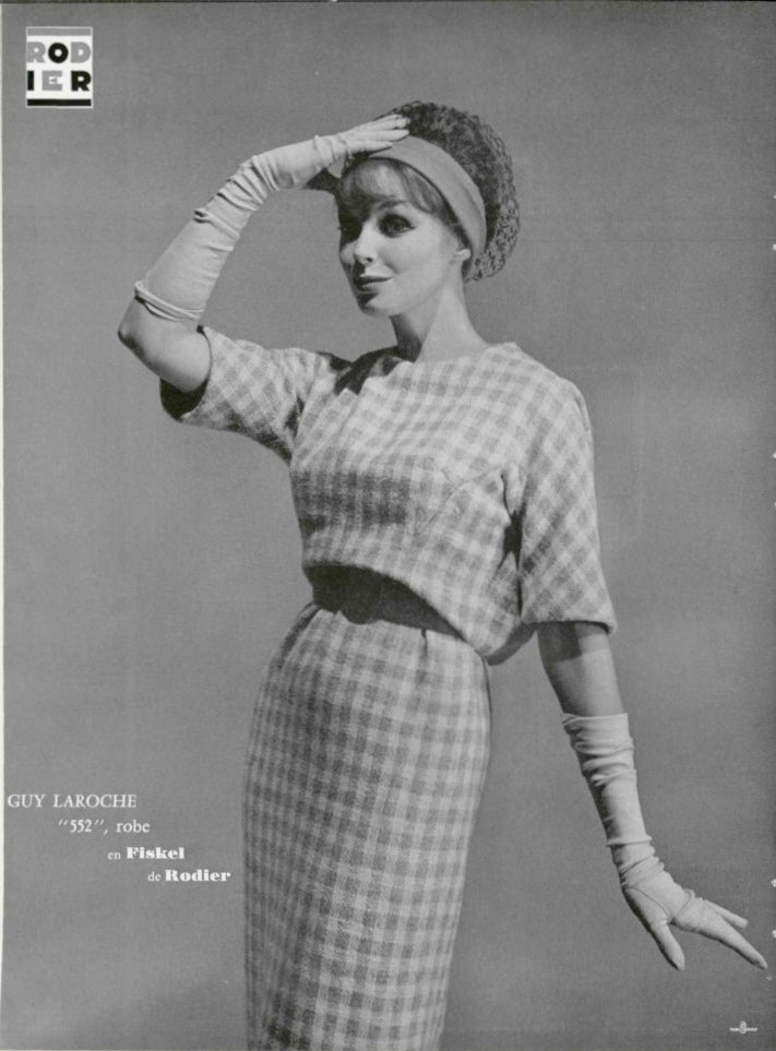 Laroche pattern no. 1450 in Vogue Pattern Book, September 1959. Photos: Henry Clarke. Image: Pinterest.