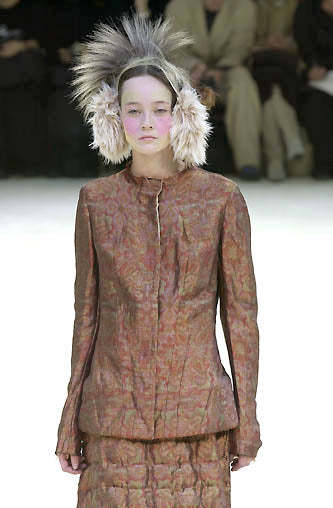Yohji Yahmamoto F/W 2000 Copper Paisley Silk Brocade Jacket, runway