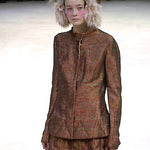 Yohji Yahmamoto F/W 2000 Copper Paisley Silk Brocade Jacket, runway 3