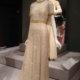 Scaasi’s designs for Streisand displayed at MFA Boston in 2011. Image via Museum of Fine Arts Boston.