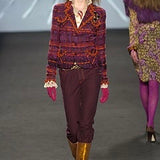 ++++ PRICE NEEDS ADD'L SHOT FRONT + SKIRT SHOOT AS A SUIT Anna Sui Fall 2004 Runway Tweed Plaid Suit