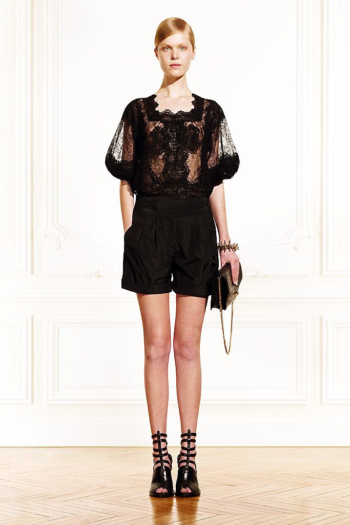 Givenchy Resort 2011 Black Lace Neo-Edwardian Blouse, model