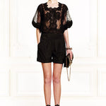 Givenchy Resort 2011 Black Lace Neo-Edwardian Blouse, model