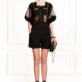 Givenchy Resort 2011 Black Lace Neo-Edwardian Blouse, model