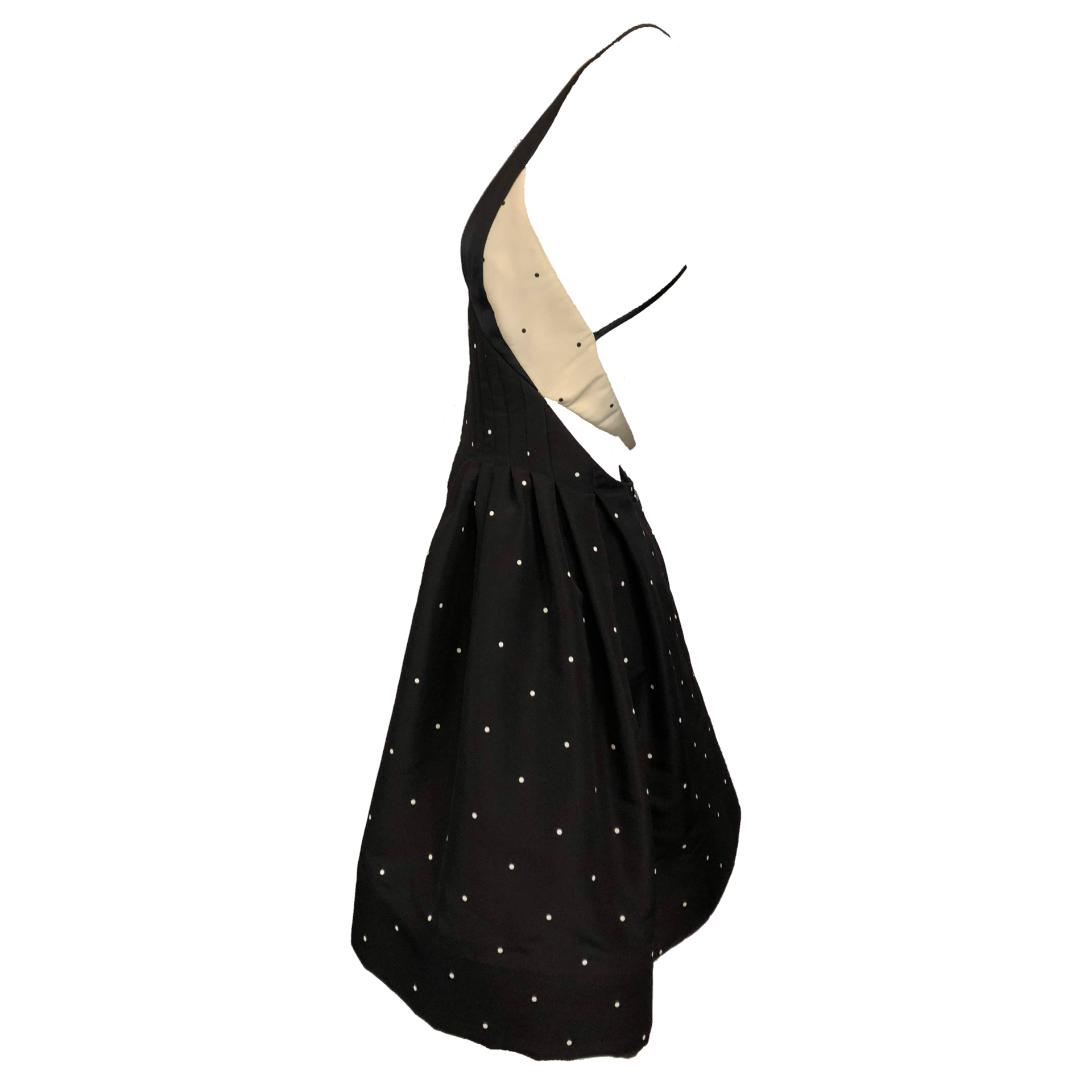 Minivestido halter de faille de seda blanco y negro Geoffrey Beene 199 THE WAY WE WORE Minivestido halter de faille de seda blanco y negro Geoffrey Beene 199 THE WAY WE WORE