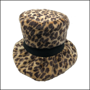 60s faux Fur Leopard Bucket Hat 2 OF 4